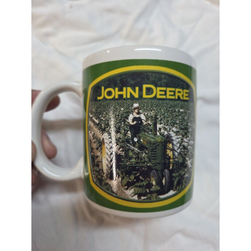 John Deere Coffee Mug Houston Harvest Vintage Modern Tractor Ceramic Cup 31851